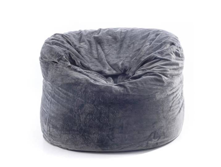 Pouf Fauteuil Rond Polaire Gris - BiG52 TiTAN S - Adulte