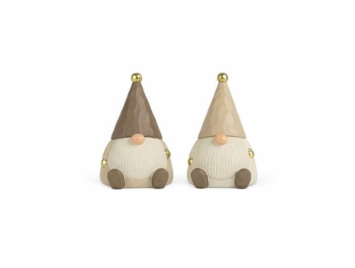Wichtel CHALET CHALET Weihnachtsfiguren Wichtel , braun gold weiß, B:7cm H:11cm, Dekofiguren, Wichtel