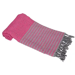 Handtuch "Kusadasi" | A & R Textile Group B.V. | Farbe: Fuchsia/Grey | Größe: 100 x 180 cm