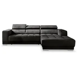 SOMETA Ecksofa Cocoon Stoff Schwarz