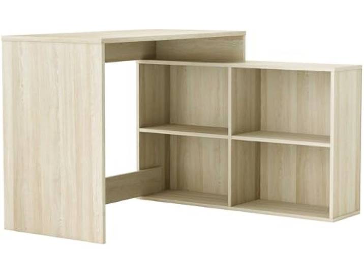 Demeyere 254462 Eckschreibtisch 4 Nischen Corner hell Holz, 120 x 77 x 101 cm, shannon eiche