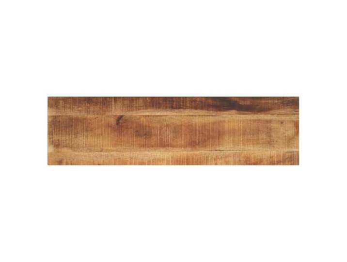 Keeushr Tischplatte 120x40x2,5 cm Rechteckig Massivholz Mango Rustikales Design, Robustes Tropenholz, Vielseitig Kombinierbar, Einfache Reinigung