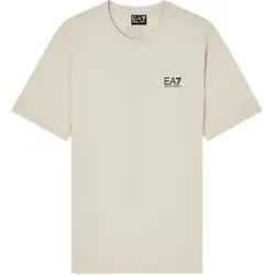 EA7 für Herren. 7M000567_AF10375 Logo-Serien-T-Shirt beige (L), Lässig, Baumwolle, Kurzarm