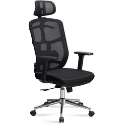 AMSTYLE Bürostuhl SPM1.450 Mesh-Bezug Schwarz
