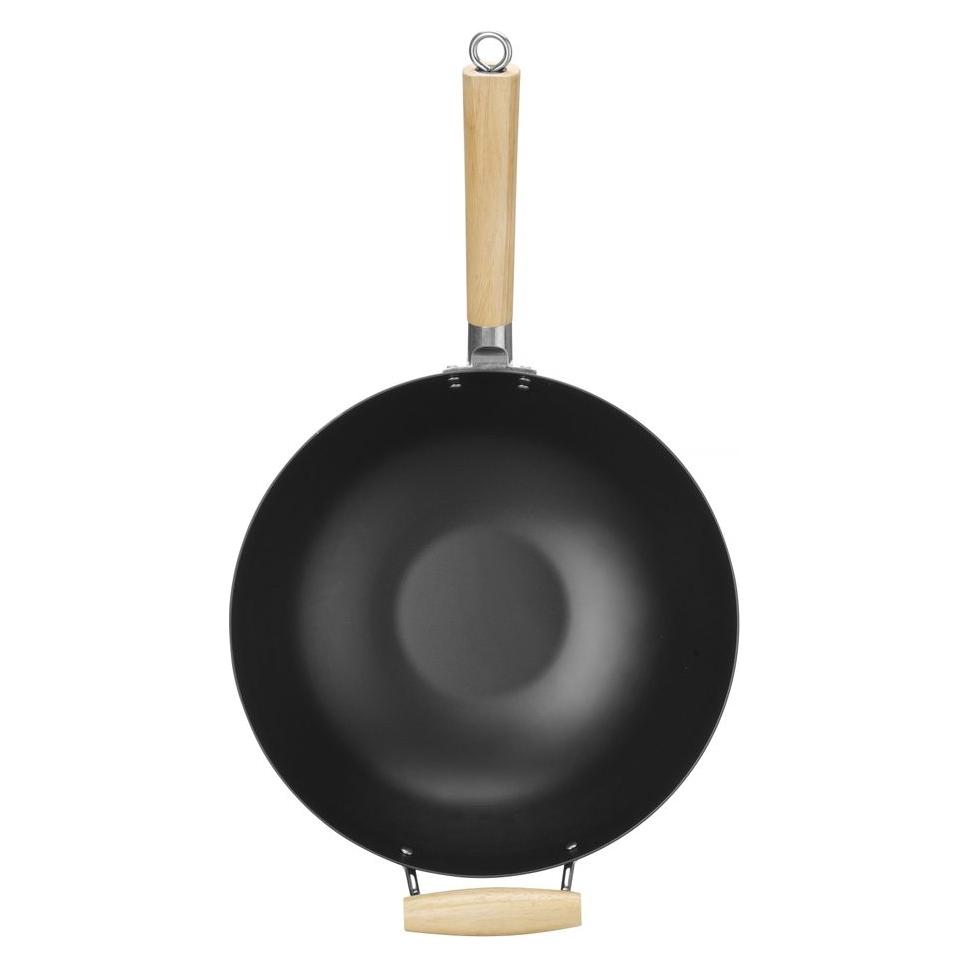 Hendi Wok mit Holzgriff,, ⌀324x565mm (32.40 x 16 cm) (627907)