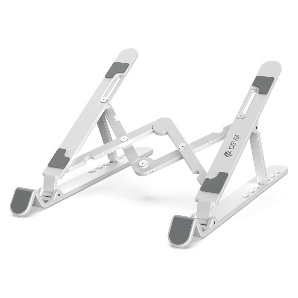 Devia Verstellbarer Klappständer EL159 für Laptop-Tablet weiss (GSM184929)