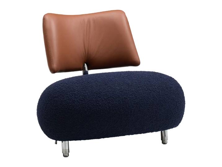 Sessel Pallone, Leolux, dunkelblau, Textil