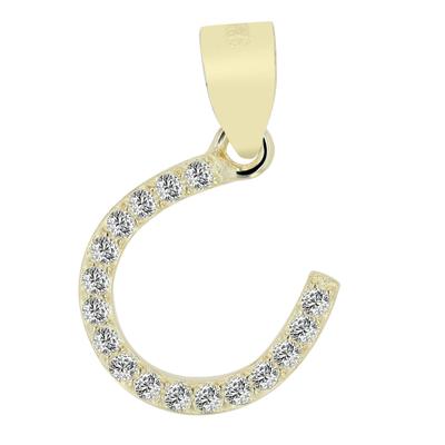 Kettenanhänger ADELIA´S "stilvoller Schmuck Anhänger aus 925 Sterling Silber", gold, Schmuckanhänger, Damen, Silber 925 (Sterlingsilber), Kettenanhänger