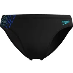 SPEEDO Badehose Mens 7cm Tech Panel Brief, Größe 4 in Schwarz Schwarz