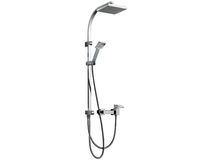 Brausegarnitur ADOB Saragossa , grau (chromfarben), H:110cm T:20cm, Brausegarnituren, Brausegarnitur, Durchmesser 20 cm
