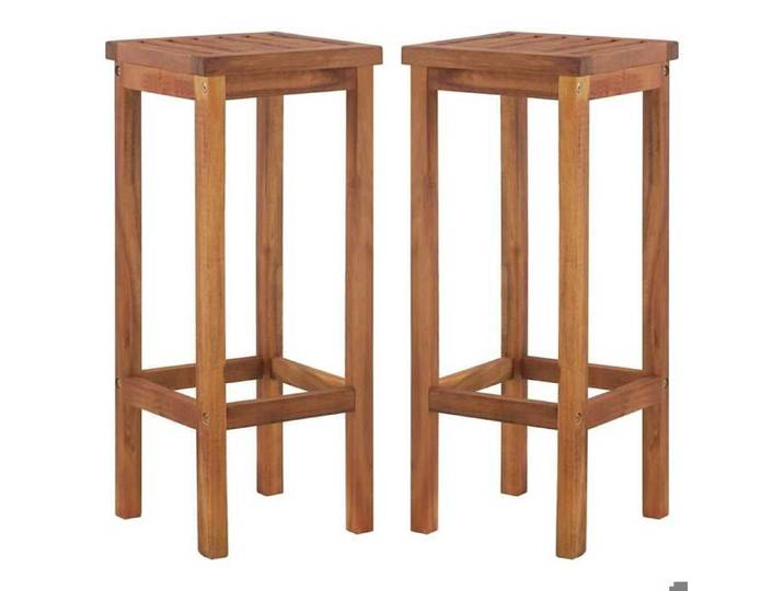 COCO Tabourets de bar lot de 2 bois d'acacia massif avec manuel de montage(pyr13w)Vidaxl