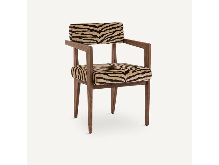 AM.PM Fauteuil de table noyer, tissu jacquard, Izag Noir