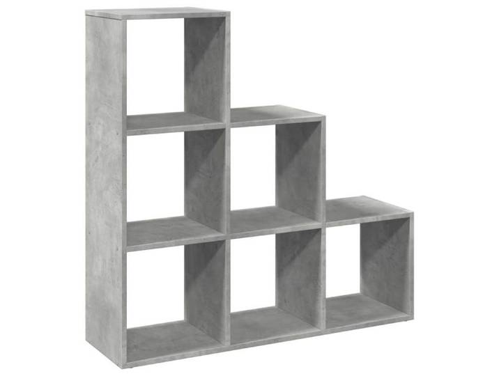 Etagère bibliothèque - mango - à 3 niveaux - Gris béton - 99x29x99 cm - M1973
