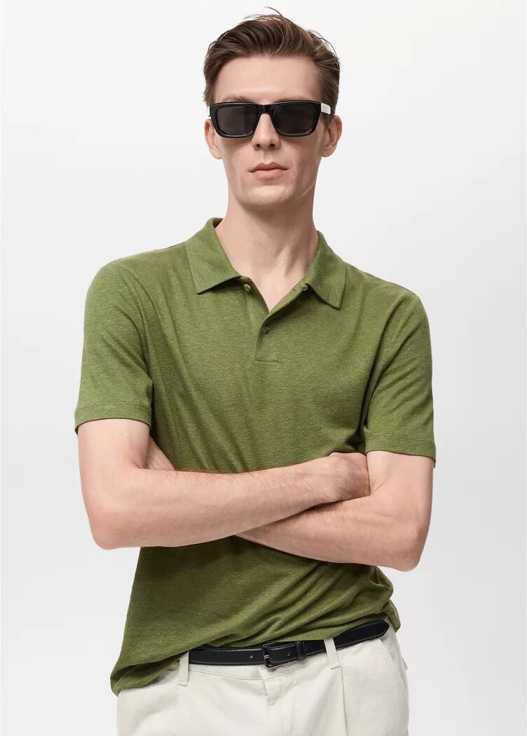 Mango Man - Polo Shirt, für Herren, Grün, Größe M