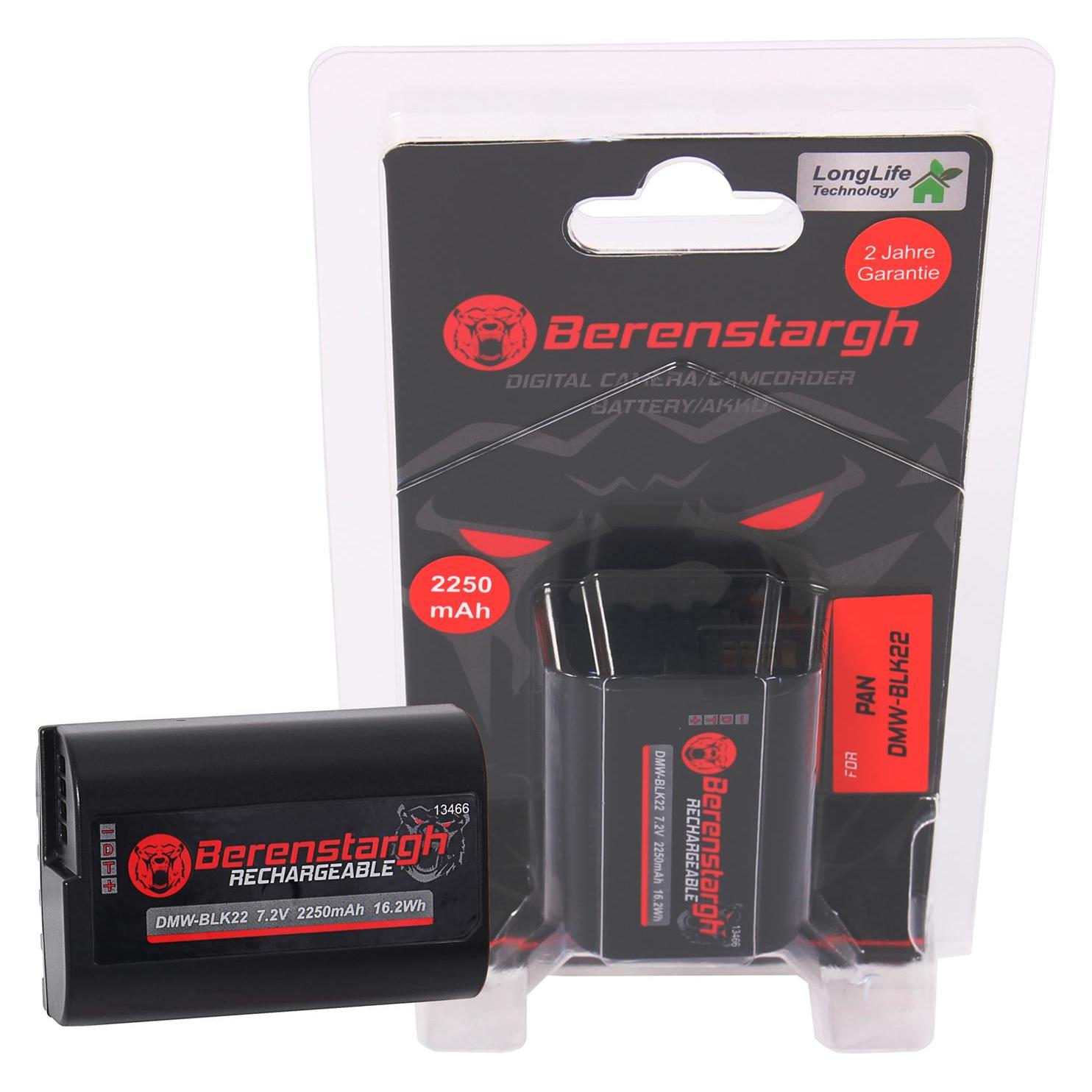 Berenstargh Akku f. Panasonic BLK22 (Kamera Akku) (13466)