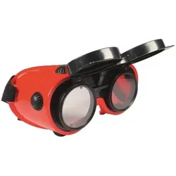 Elmag, Schutzbrille + Gesichtsschutz, - Schweissbrille aufklappbar mit Gläser DIN 5 "Brillenträger tauglich