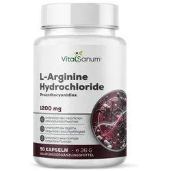 VitaSanum® L-Arginin-Hydrochlorid – 1200 mg Tagesportion (3 Kapseln)