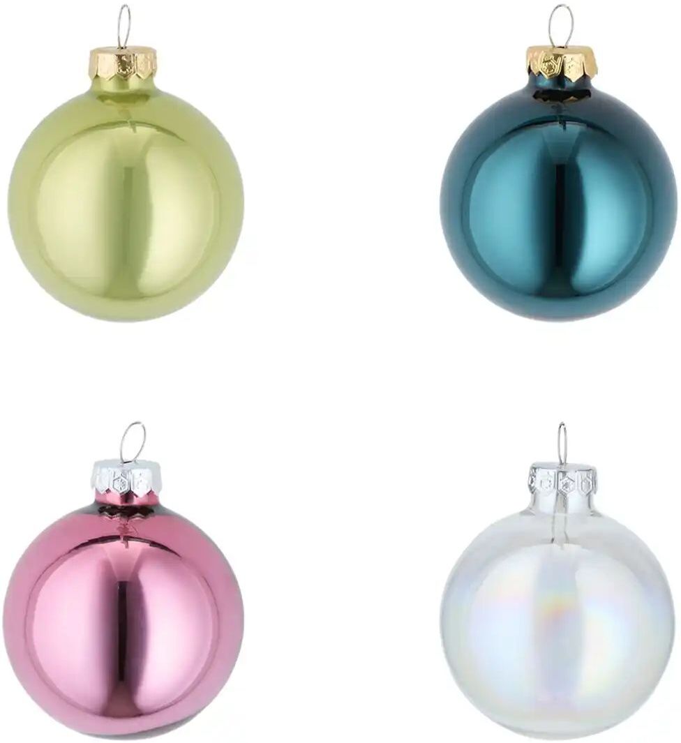 Höffner Weihnachtskugeln  20er Set   ¦ mehrfarbig ¦ Glas,Aluminium Ø: 6