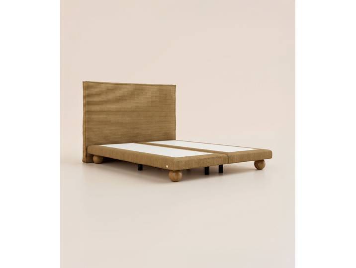 Lit boxspring Grand Ours 140x200 cm - Marron Havane - Tediber