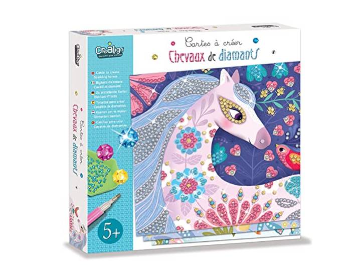Kaarten om te maken Diamond Horses , Blauw
