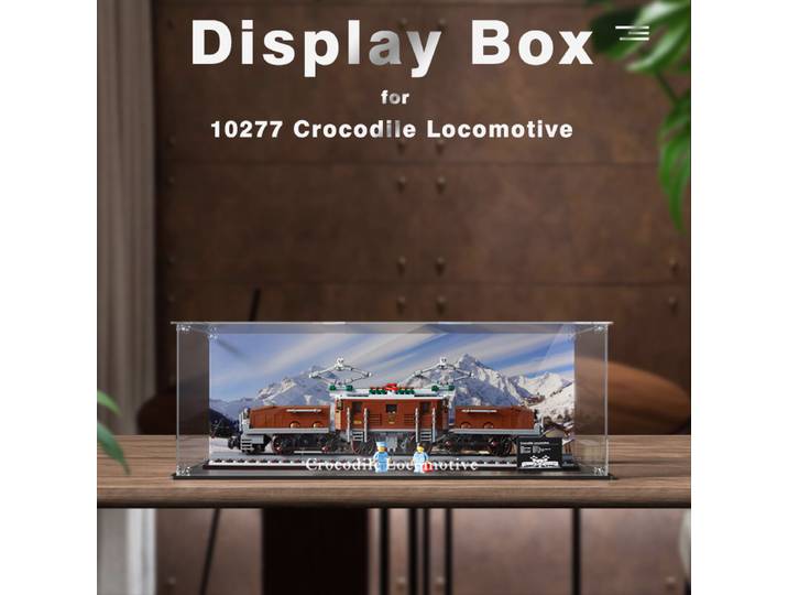 Boîte de présentation en acrylique pour crocodile Lego 10277, transparent, anti-poussière, ensemble de briques jouets non l'intensité