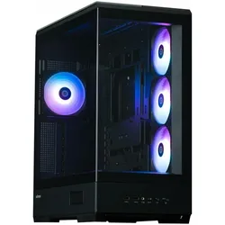 Zalman GHE P50 DS ATX Geh??use Tempered Glass Panoramic View - Schwarz (ATX, mATX, Mini-ITX), PC Gehäuse, Schwarz
