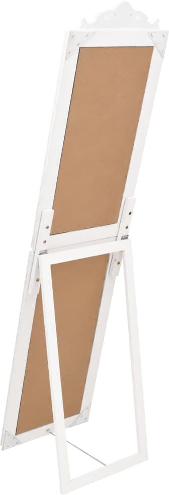 vidaXL Miroir sur pied Blanc 40x160 cm