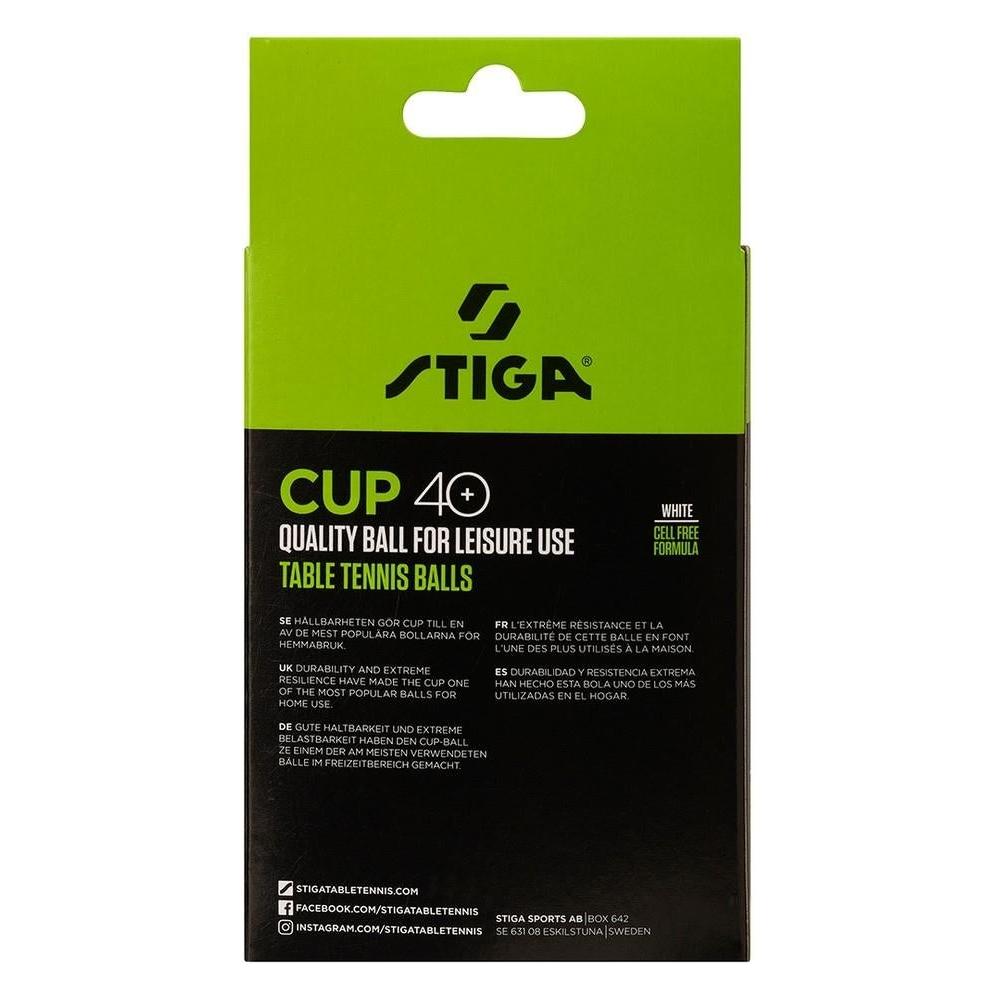 Stiga Table Tennis Ball Cup 12-Pack ABS White (12 Stk.) (1110-2510-12)