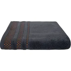 Dyckhoff Frottierserie Pure Elegance graphit mit Bordüren Handtuch 50 x 100 cm, 6 Stück