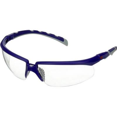 3M S2001AF-BLU Schutzbrille mit Antibeschlag-Schutz, mit Antikratz-Schutz, winkelverstellbar Blau, Grau EN 166 DIN 166