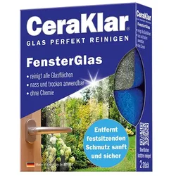 Putzschwamm, Glasschwamm abrazo CeraKlar FensterGlas Pack mit 2 Stück