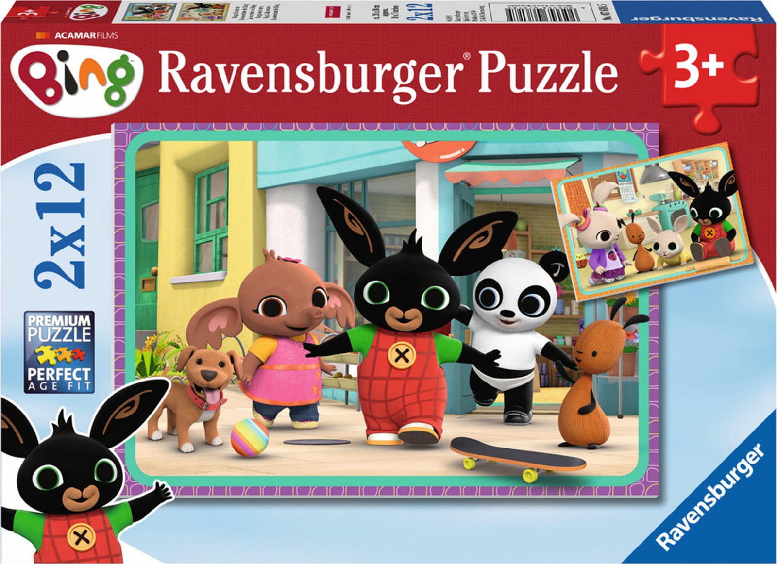 2 x 12-delige Ravensburger kinderpuzzel Bing's Avonturen