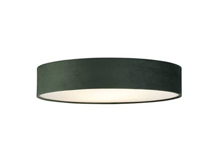 Searchlight Drum Pleat 3 Light Velvet Flush, groene tint