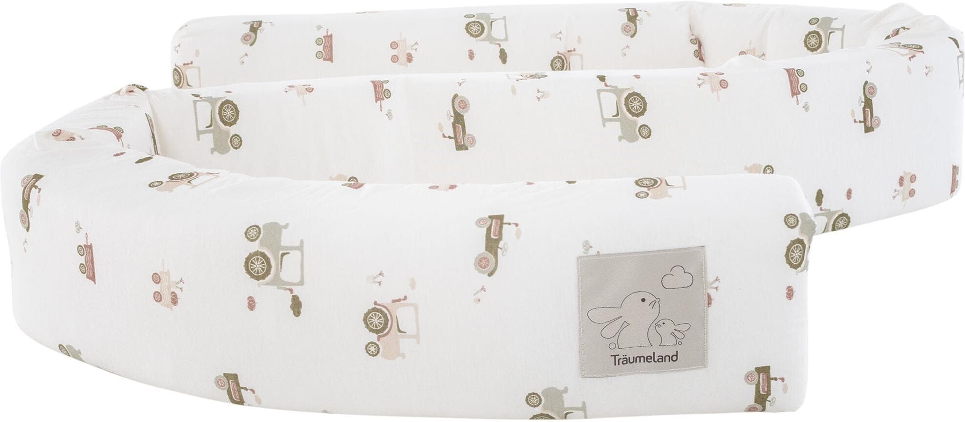 Bettnestchen TRÄUMELAND "Little Farm 10 x 200 x 12 cm", Baby, weiss (altrosa, beige, hellgrau, olivgrün), Obermaterial: 100% Baumwolle, Bettnestchen Bettnestchen altrosa, beige, hellgrau, olivgrün Einheitsgröße