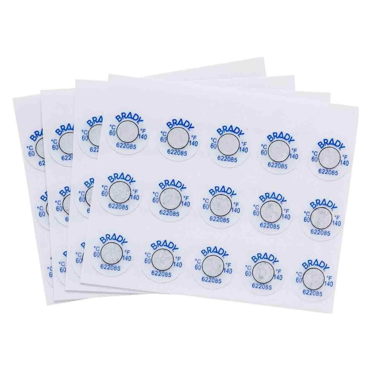 Brady TIL-1-60C/140F-DIA, B-7511, Irreversible, temperaturanzeigende Etiketten, Polyester, Blau au (TIL-1-60C/140F-DIA)
