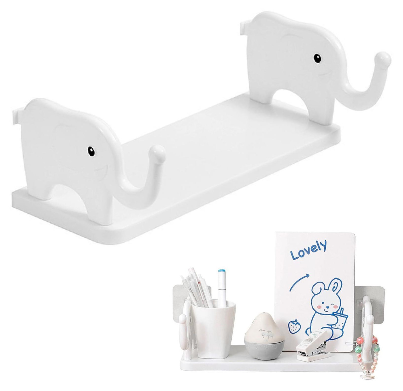 Selius Zwevend wandrek, multifunctionele organizer voor keuken, woonkamer of badkamer