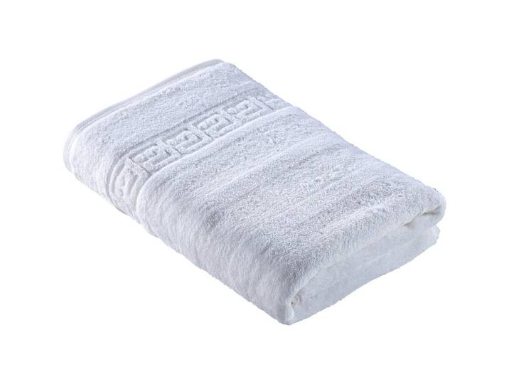 Cawoe Duschtuch, Weiss, Textil, Bordüre, 80x160 cm, Textiles Vertrauen - Oeko-Tex®, Made in Germany, saugfähig, angenehm weich, hochwertige Qualität, schadstoffgeprüft, Heimtextilien, Badtextilien, Duschtuch