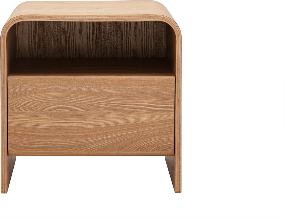 Miliboo Table de chevet avec tiroir en bois clair frêne KYLIA