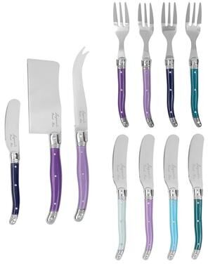 French Home 11-Piece Laguiole Charcuterie Set - Plum Rose
