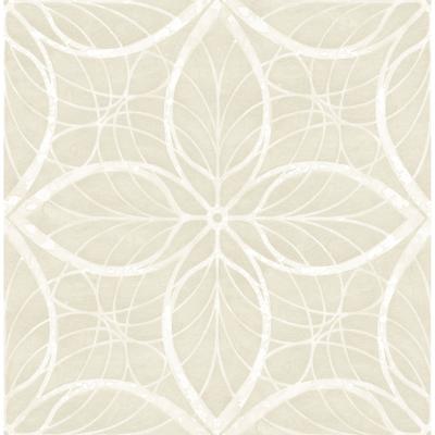 Seabrook Designs Patina Lattice Geometric Unpasted Wallpaper