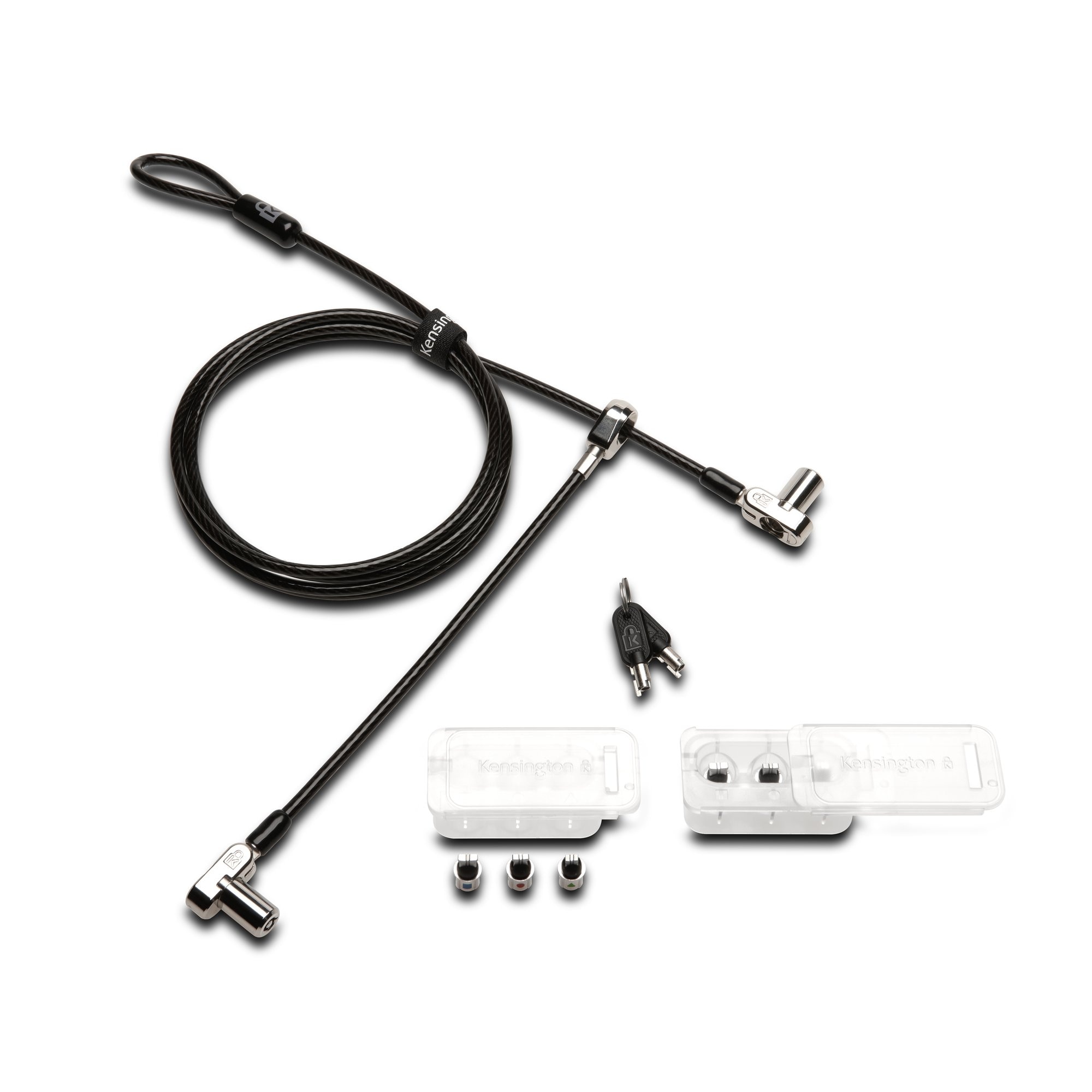 Kensington Lock Universelles 3-in-1 Kabelschloss mit zwei Schließköpfen K63380WW