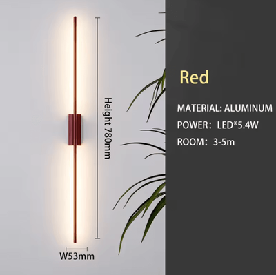 Inspire Curations Vintage Minimalist Wall Sconce 3000K Warm Light red 3000k
