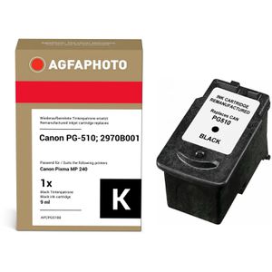 AgfaPhoto kompatibel für Canon PG-510,  Tinte, Druckkopf, 230 Seiten, 10ml, schwarz