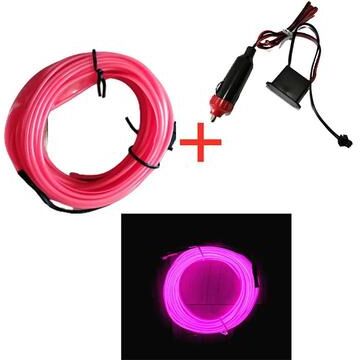 Inspired Living USB Neon LED Car Interior Light Strip Flexible Ambient Lighting cig drive 4 2m