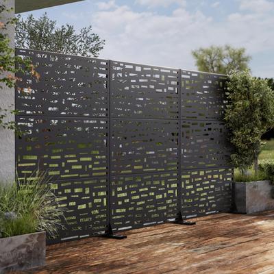 Dovelina Outdoor Privacy Screen Metal Privacy Screen Panel Free Standing
