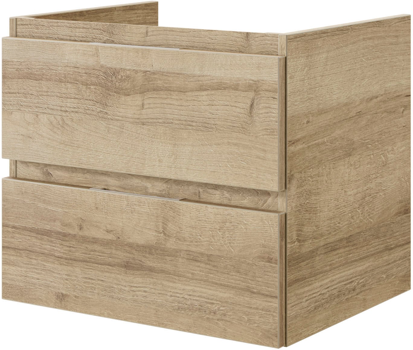 Waschtisch SAPHIR "Serie 4035 Keramik-Aufsatzbecken mit Unterschrank, 118 cm breit", braun (riviera eiche quer nachbildung, riviera eiche quer nachbildung, oxid hellgrau quer), B:118cm H:61,2cm T:44,5cm, Holzwerkstoff, Waschtische, Waschtisch, Waschplatz,