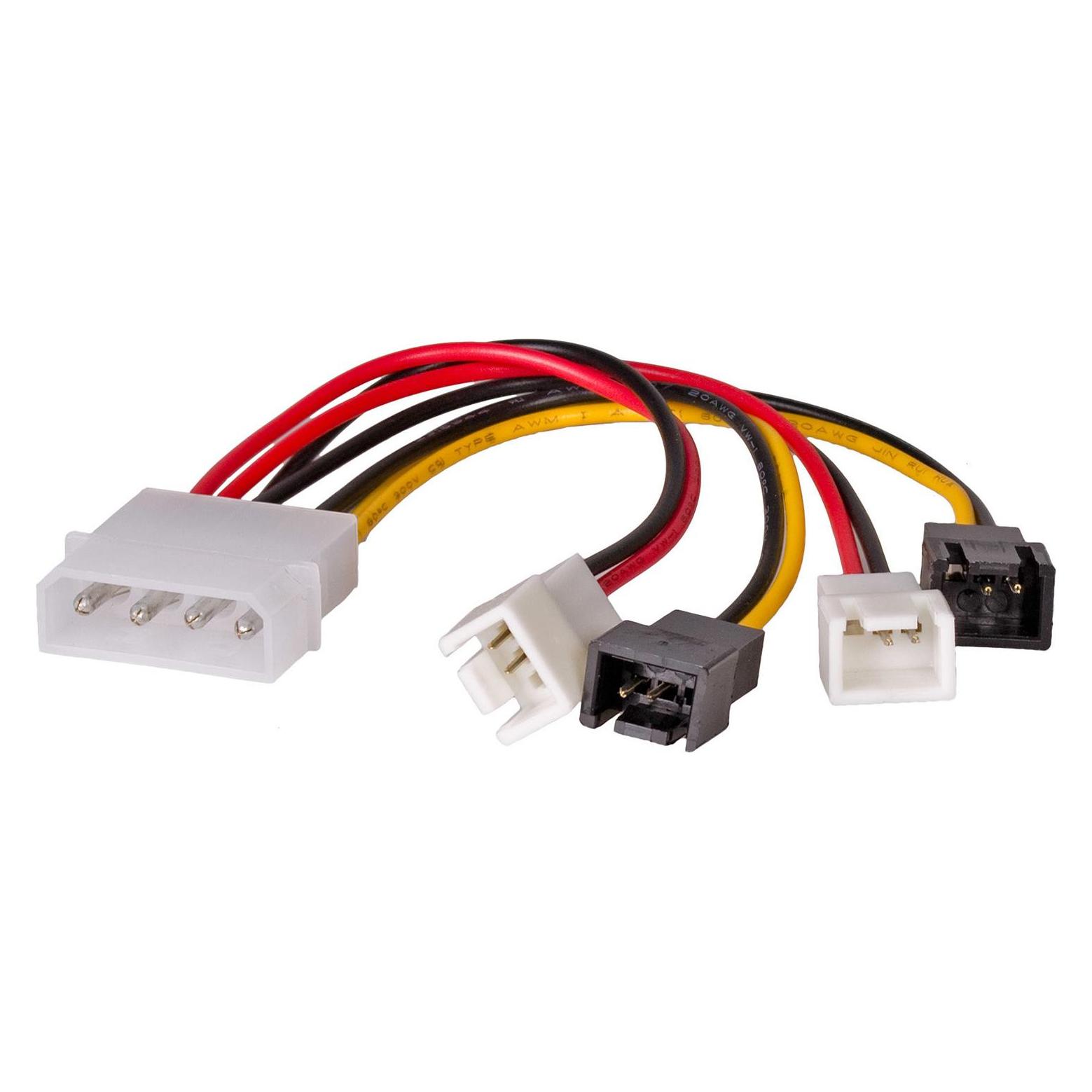 Akyga Cable AK-CA-34 Molex 4-pin - 3-pin x 2 2 - Kabel - SATA-Kabel (15 cm) (AK-CA-34)
