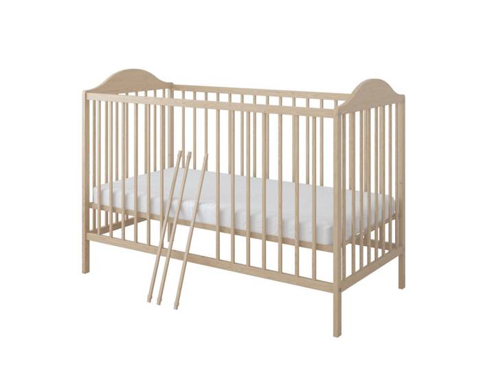Kids Collective Babybett 60x120 cm in natur, Naturfarben, 60x120 cm, Babymöbel & Kindermöbel, Babyzimmer, Babybetten, Gitterbetten