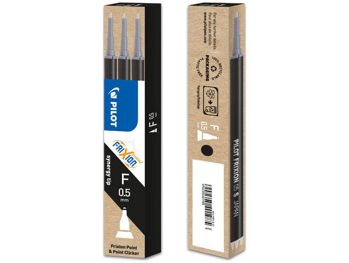 Pilot Frixion 0.5 Ersatzminen schwarz 3Stk