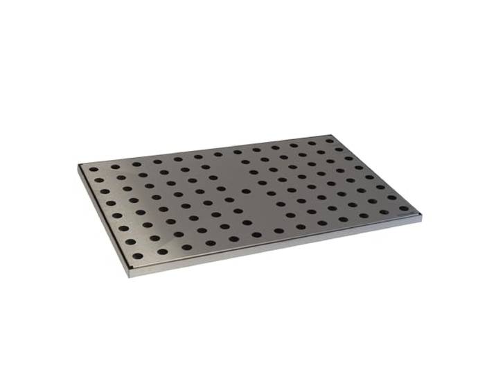 Schuhablage Edelstahl für 2 Paar Schuhe – Schuhmatte mit Abtropfgitter – rutschfest & rostfrei – 59 x 38 cm Schuhunterlage (59x38x2cm)